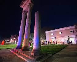 Exterior at night of MSU Cobb Museum